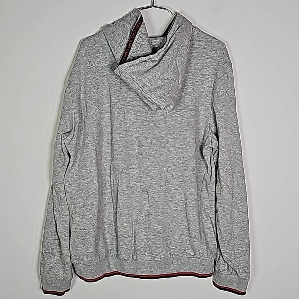 Guess large gray and red zip up hoodie - Picture 4 of 6